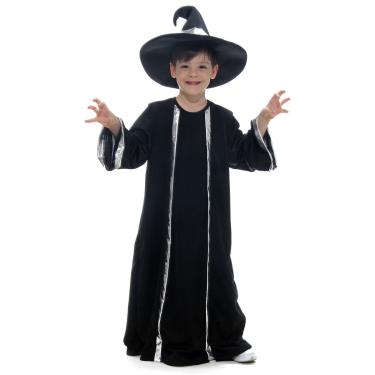 Imagem de Fantasia Feiticeiro Mago Infantil com Chapéu - Halloween
 G