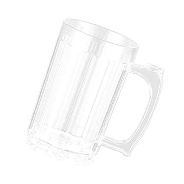 Imagem de Fenteer Caneca de cerveja transparente barware copo de bebida inquebrável para casa, 600 ml