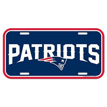 Imagem de Wincraft Placa de licença NFL New England Patriots, cor do time, tamanho único