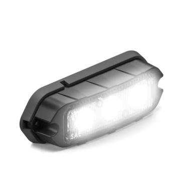 Imagem de Feniex Industries - Montagem em superfície T3 branca para veículos de emergência, aviso e reboque. Luz perímetro LED compacta cor única (branco)