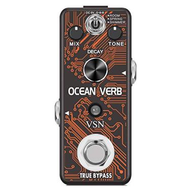 Imagem de VSN Guitar Reverb Effect Pedal Digital Pedals Reverb Ocean Verb Effects Pedal Room/Spring/Shimmer 3 Modes for Electric Guitar Bass True Bypass …