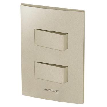 Imagem de Conjunto 2 Interruptores Simples - Inova Champanhe - Acp07