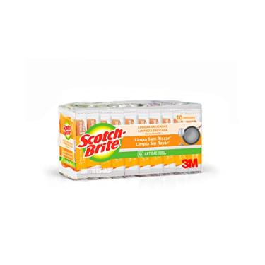 Imagem de SCOTCH-BRITE 3M Esponja para Louças Delicadas Cor Laranja 10 Unidades
