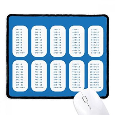 Imagem de Mousepad de mesa multiplicação de números matemáticos, borda costurada, tapete de borracha para jogos