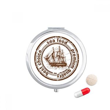 Imagem de Porta-comprimidos Sea Food Boat Classic Country, caixa de armazenamento de remédios