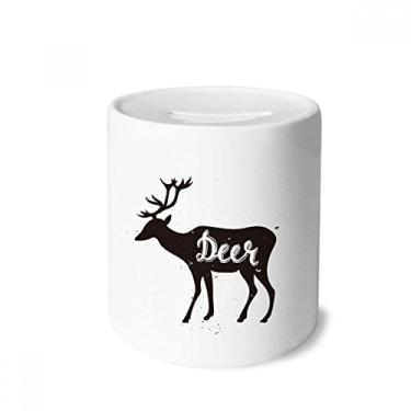 Imagem de DIYthinker Caixa para dinheiro de animal em preto e branco com caixa de cerâmica para presente de cofrinho