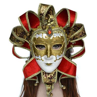 Imagem de Máscara de feminina estilo veneziano para baile de máscaras de festa para adultos, Cor 1, M