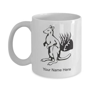 Imagem de Caneca personalizada Wallaby, copo de café Wallaby, ideia de presente Wallaby, copo Wallaby personalizado, caneca Wallaby personalizada - Caneca de café 325 ml