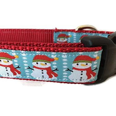 Imagem de Coleira para cachorro de Natal, design canino, pinguim, boneco de neve, urso polar, 2,5 cm de largura, ajustável, nylon, médio grandeCANINEDESIGN QUALITY DOG COLLARS Medium 13-19" amarelo 004