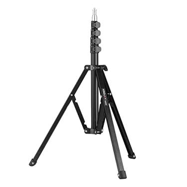 Imagem de Domary FL2019 Suporte de luz ajustável para tripé de metal 8 kg/17,6 lbs Capacidade de carga Parafuso de 1/4 pol. Máx. Altura 180 cm/5,9 pés para refletor de estúdio fotográfico Softbox LED guard