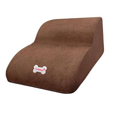 Imagem de para cães pequenos, rampa para cães de espuma de alta densidade para sofá com de superfície antiderrapante, extra larga para cães, CAFÉ