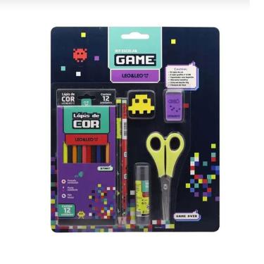 Imagem de Kit Escolar com Lapis de cor Games com 7 peças