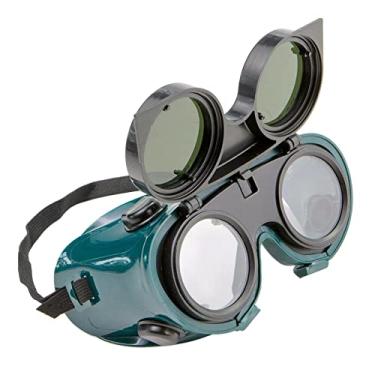 Imagem de yotijar Óculos de Segurança para Soldador de Soldagem Óculos de Proteção Lentes Verde Escura Flip Up