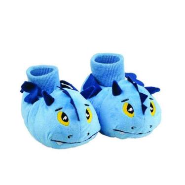 Imagem de Pantufa Estampa 3D de Dinossauro Azul 21/22 - Stuf