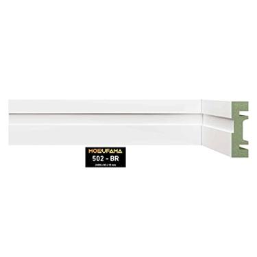 Imagem de Rodapé Mdf 502 Moldufama 2,4 m - Branco