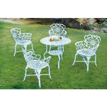 Imagem de Conjunto de Mesa para Jardim Ventura em Alumínio Fundido Unifer Móveis