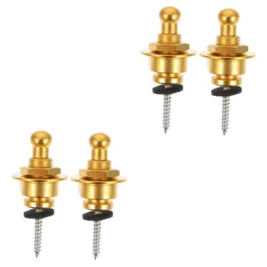 Imagem de NOLITOY 4 Pcs Pregos de guitarra trava de alças de guitarra fixador de guitarra violão guitarras fivela de cinta anti-queda botão prisioneiro graves trava de cinta Trava de segurança viga