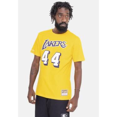 Imagem de Camiseta Mitchell & Ness Name And Number Jerry West Los Angeles Lakers