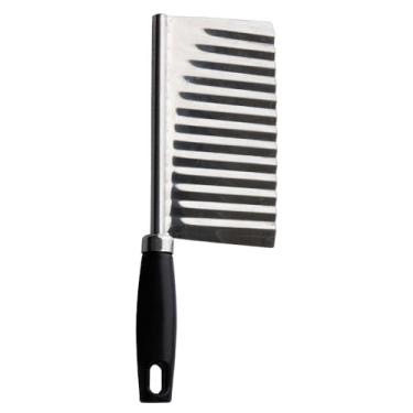Imagem de Cortador Ondulado tipo Cutelo Batata Frita Verduras aço inox (PRETO)