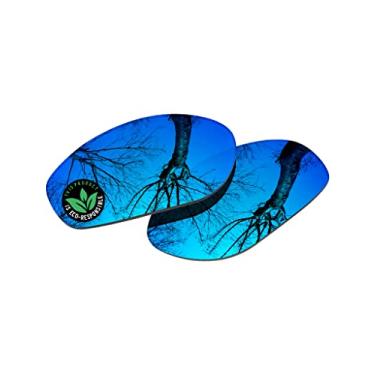 Imagem de Raydi Lentes de substituição de policarbonato para óculos de sol RayBan RB4115 de 57 mm - Espelho azul gelo - polarizado