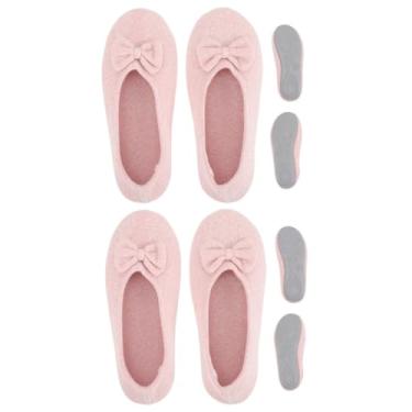 Imagem de PRETYZOOM 2 Pares sapatos de confinamento chinelos femininos pantufas femininas casa chinelos de algodão feminino chinelos de gravidez acessórios para sapatos chinelos de interior primavera