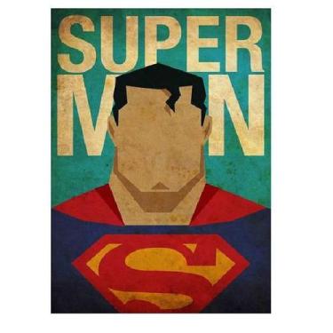 Imagem de Quadrinho Placas Decorativa 28X20cm Mdf Superman Super Homem - Hi99