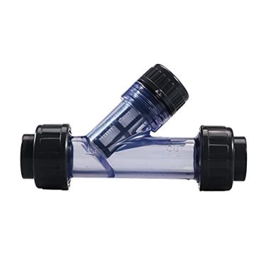 Imagem de TOMEX Filtro Y de 3/10.2 cm - Filtro em Y de sedimento UPVC transparente, True Union, malha 20, soquete fêmea [soquete de 3/4 polegadas]