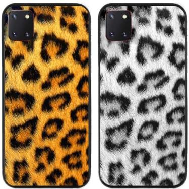 Imagem de 2 peças de capa de telefone traseira de silicone em gel TPU com estampa de leopardo legal para Samsung Galaxy (Galaxy Note 10 Lite)