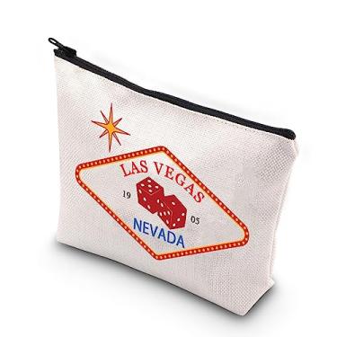 Imagem de VAMSII Bolsa de maquiagem Las Vegas para presente de despedida de solteira Las Vegas 1905 Nevada Vegas Bolsa de Higiene Pessoal Viagem, Nevada 1905