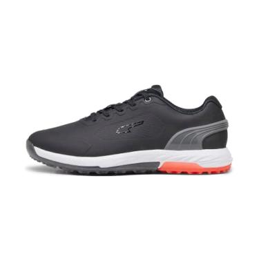 Imagem de Puma Golf Alphacat Nitro Tênis de golfe masculino, Puma Black Quiet Shade-Red Blast, 40