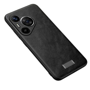 Imagem de ENTRYX Capa fina para Huawei Pura 70 Ultra/70 Pro/70 Por+/70, lente com tudo incluído, proteção de câmera, capa de couro retrô para negócios (cor: preto, tamanho: 70)
