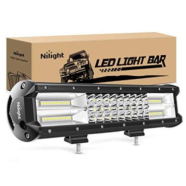 Imagem de Nilight - 18003C-A 38 cm de fileira tripla 216W 21600LM feixe de luz LED barra de direção barco super brilhante caminhões off-road
