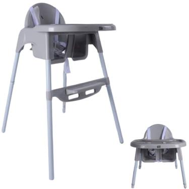 Imagem de Cadeira Cadeirão Alimentacao Portatil Refeição Infantil Bebe Papa Feliz - Baby Style (Cinza)
