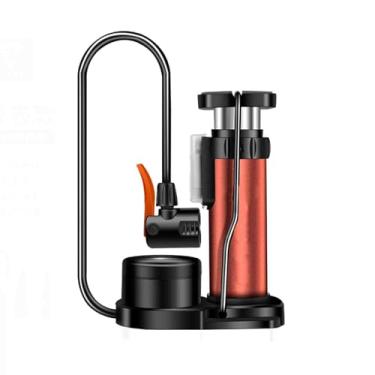 Imagem de Bomba de balão para infláveis, bomba de ar inflável, pé esférico para bicos de arco de balão, bicicletas, bombas manuais de piso para carro e uso doméstico, 120 PSI, portátil, antiderrapante