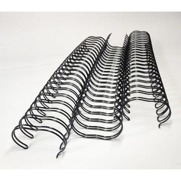 Imagem de Wire-o Para Encadernação 2x1 A4 1"1/4 para 270fls Agendas Planners Caderneta de Saúde Cadernos Livro do Bebe Com 5 Unidades 23 Anéis (Preto)