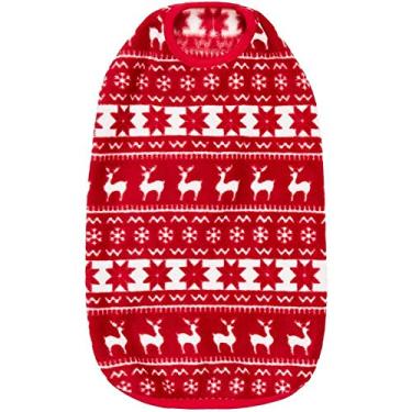 Imagem de Blueberry Pet 20+ Padrões Roupas de Natal - Suéteres de Natal para a família para cães, crianças e pais, moletons adoráveis para cãesBlueberry Pet Back Length 12"