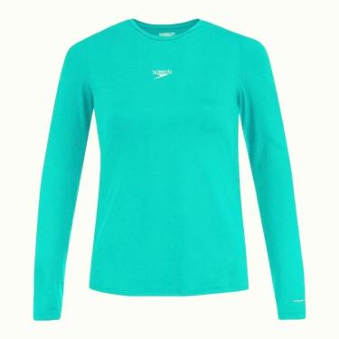 Imagem de Camiseta Speedo Protection UV 50 Manga Longa Infantil Verde Agua-Unissex