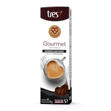Imagem de 3 Corações Cápsula Café Espresso Gourmet Dark Roast - 10 unidades