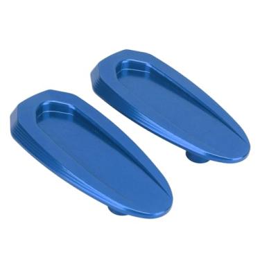 Imagem de 2 Pçs Motocicleta Espelho Buraco Capa, Liga de Alumínio Pára-brisa Espelho Lateral Buraco Capa para S1000rr 2019 a 2023 (Azul)