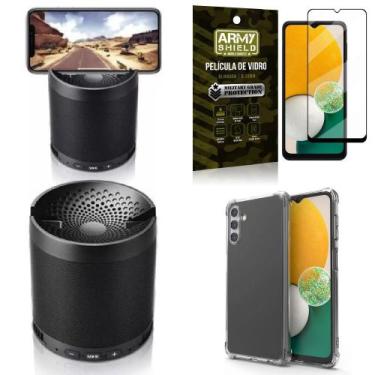 Imagem de Kit Capinha Samsung A13 5G + Som Bluetooth Potente Q3 + Película Vidro