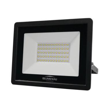 Imagem de Refletor Blumenau de Led Slim 50W Preto Bivolt - Blumenau Iluminação, 