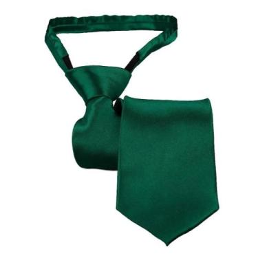 Imagem de Gravata Adulto Slim Fit Com Nó Pronto Ref: 255 - HERO MEN, Verde musgo