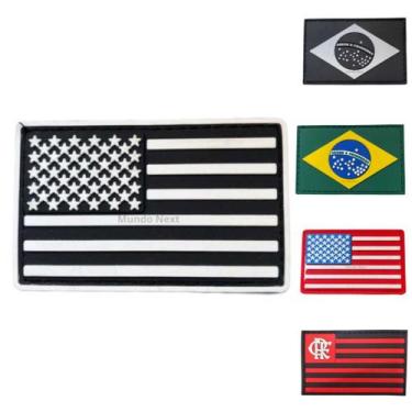 Imagem de Bandeira Do Brasil Emborrachada 3d Patch Com tiras autocolantes - Mund