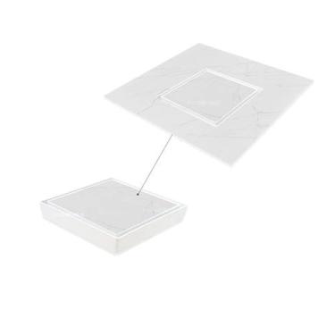 Imagem de Ralo Oculto 10x10 Banheiro Cor Branco Cola Piso Porcelanato - Ficone &