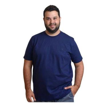Imagem de Camiseta Masculina Basica Algodão T-Shirt Linha Premium Plus Size - GI