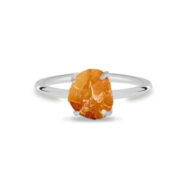 Imagem de Aliança Cornalina - Cristal Natural, Prata 925
