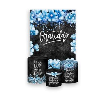 Imagem de Painel De Festa Vertical 1,50 x 2,20 + Trio De Capas Cilindro - Gratid