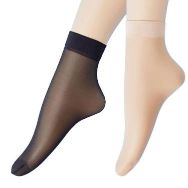 Imagem de kit 50 Pares Meias Social Fina Soquete Feminina confortável - HHW, Pre