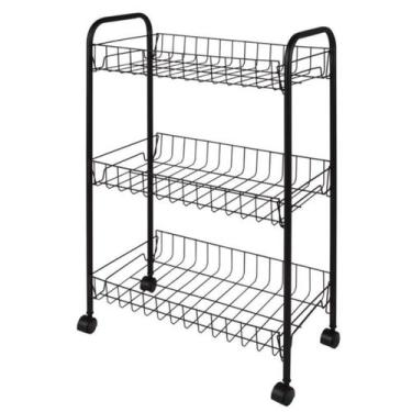 Imagem de Armário Multiuso Fruteira Sapateira Nicho Aramada 3 Andares Mor com Ro