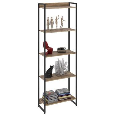 Imagem de Estante Livreiro Dynamica Industrial 60cm 5 Prateleiras C08 Carvalho -